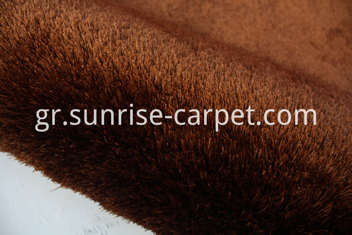 Μεταξωτό Shaggy Polyester Thin Νήματα Brown Silk Shaggy Polyester Thin Yarn Brown